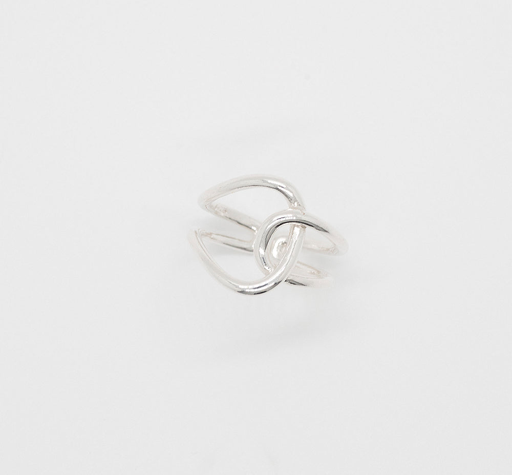 925 Silver Crosssha Open Ring_KWAJE015