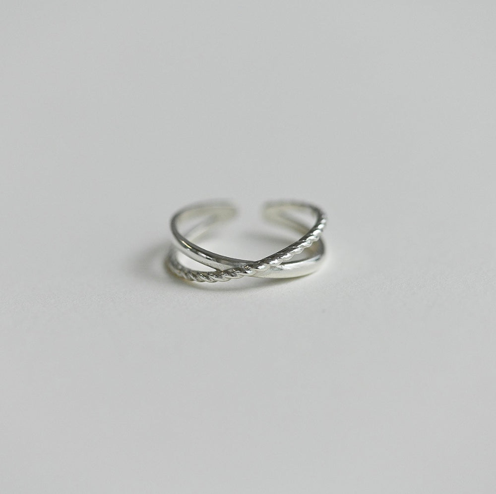 925 silver rope x open ring_KWAJE055