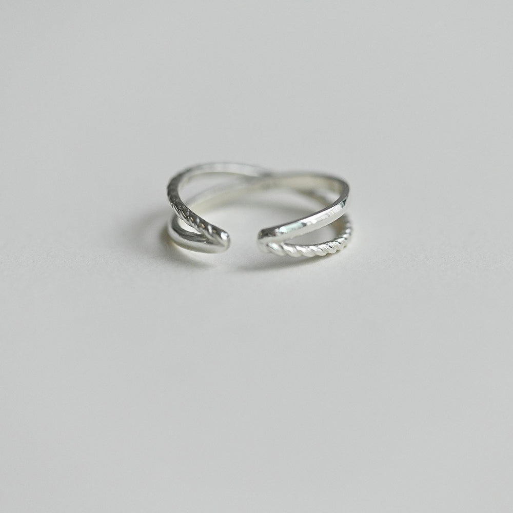 925 silver rope x open ring_KWAJE055