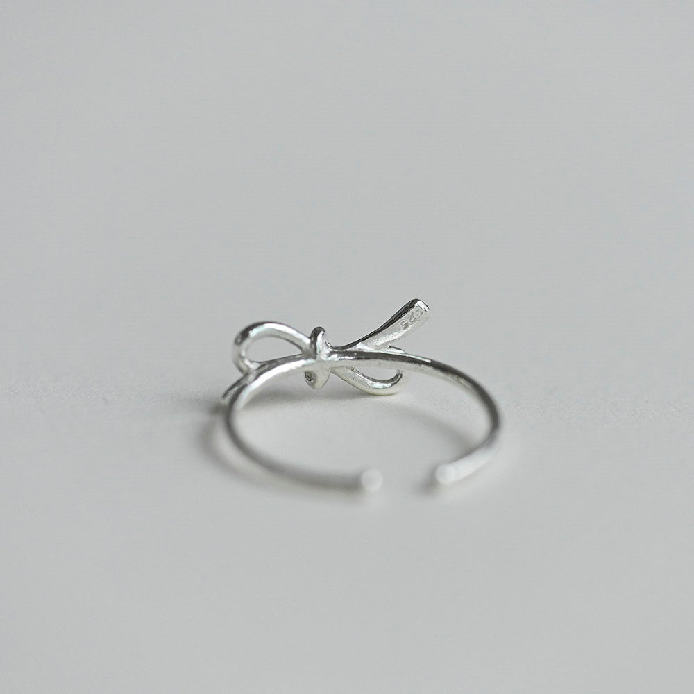 925 silver ribbon open ring_KWAJE054