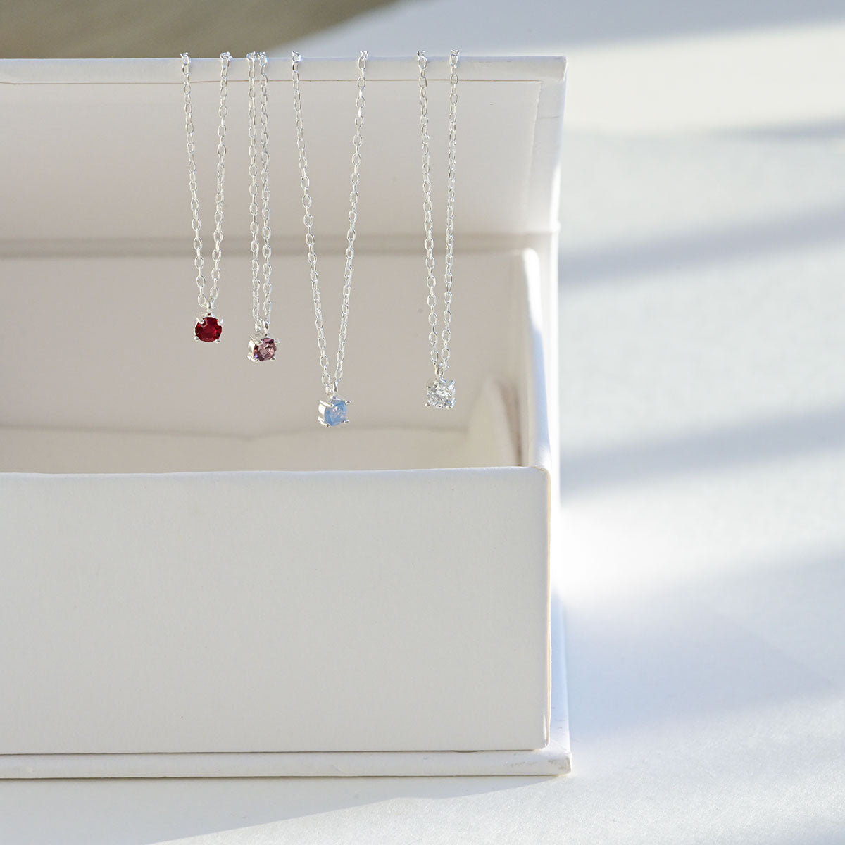 925 Silver Birthstone Necklace_KWAJE158