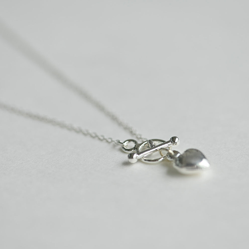 925 silver heart toggle bar necklace_KWAJE441