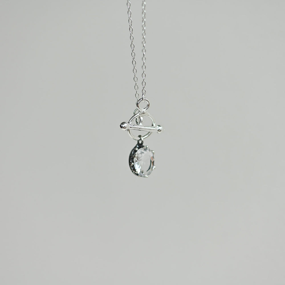 925 Silver Oval Cree Toggle Bar Necklace_KWAJE545