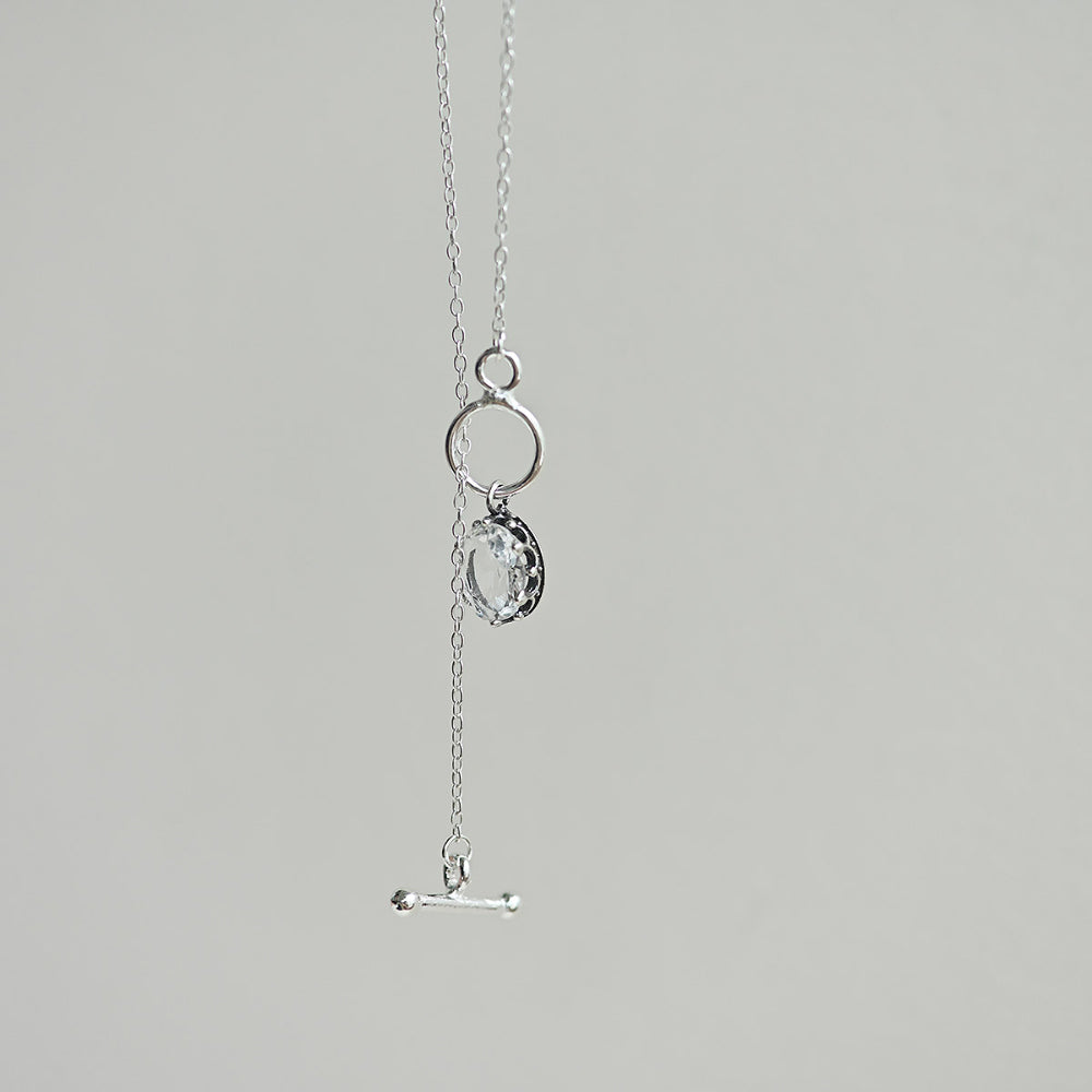 925 Silver Oval Cree Toggle Bar Necklace_KWAJE545