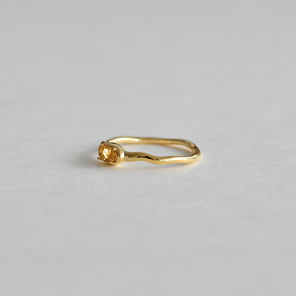 925 Silver Citrine Oval Ring_KWAJE105