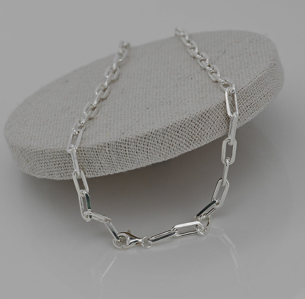 925 silver chain leg chain necklace 39 cm_KWAJE160