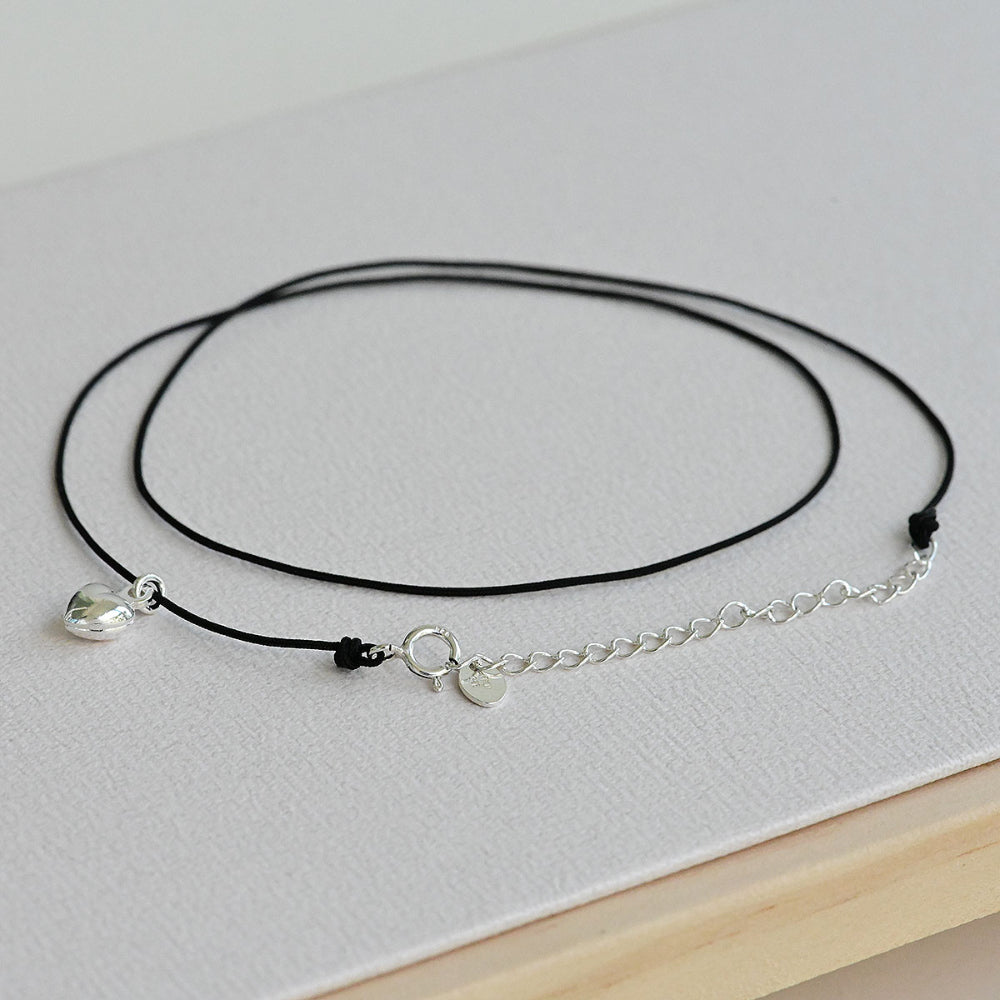 925 Silver Knot Choker Necklace_KWAJE167