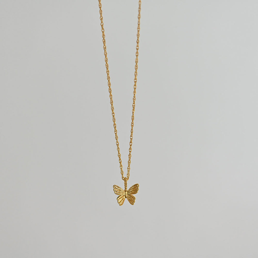 925 Silver Butterfly Singapore Chain Necklace_KWAJE209