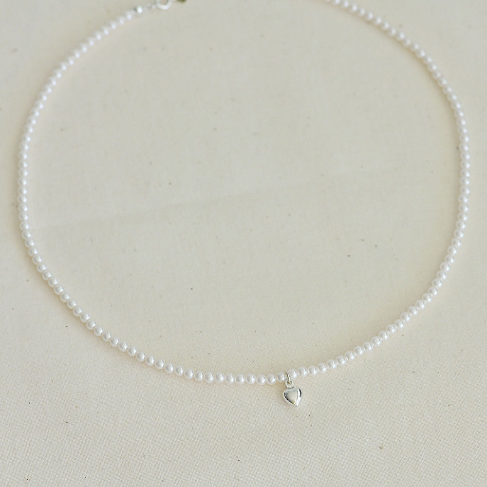 925 Silver Heart No. 0 Nuclear Pearl Necklace_KWAJE429