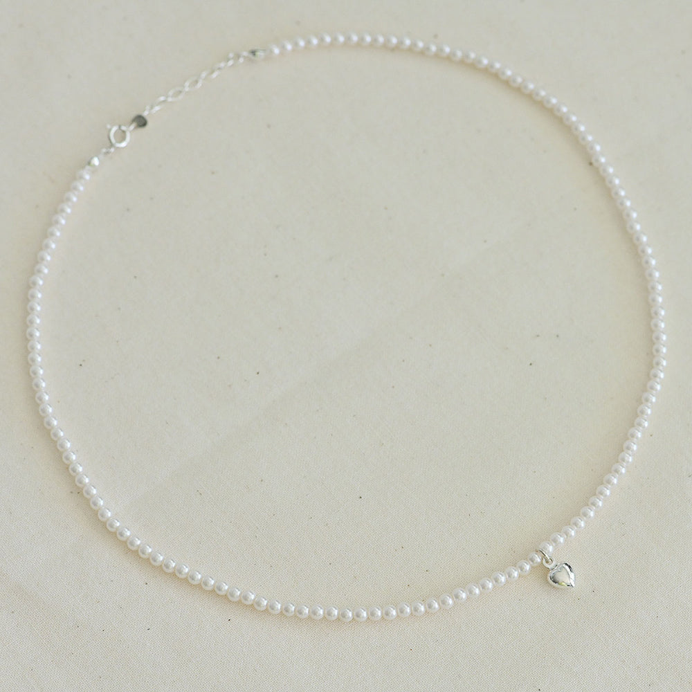 925 Silver Heart No. 0 Nuclear Pearl Necklace_KWAJE429