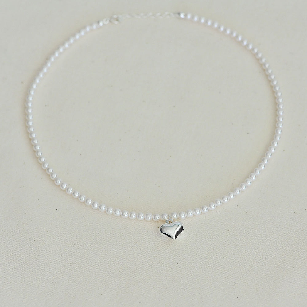 925 Silver Heart No. 3 Nuclear Pearl Necklace_KWAJE430