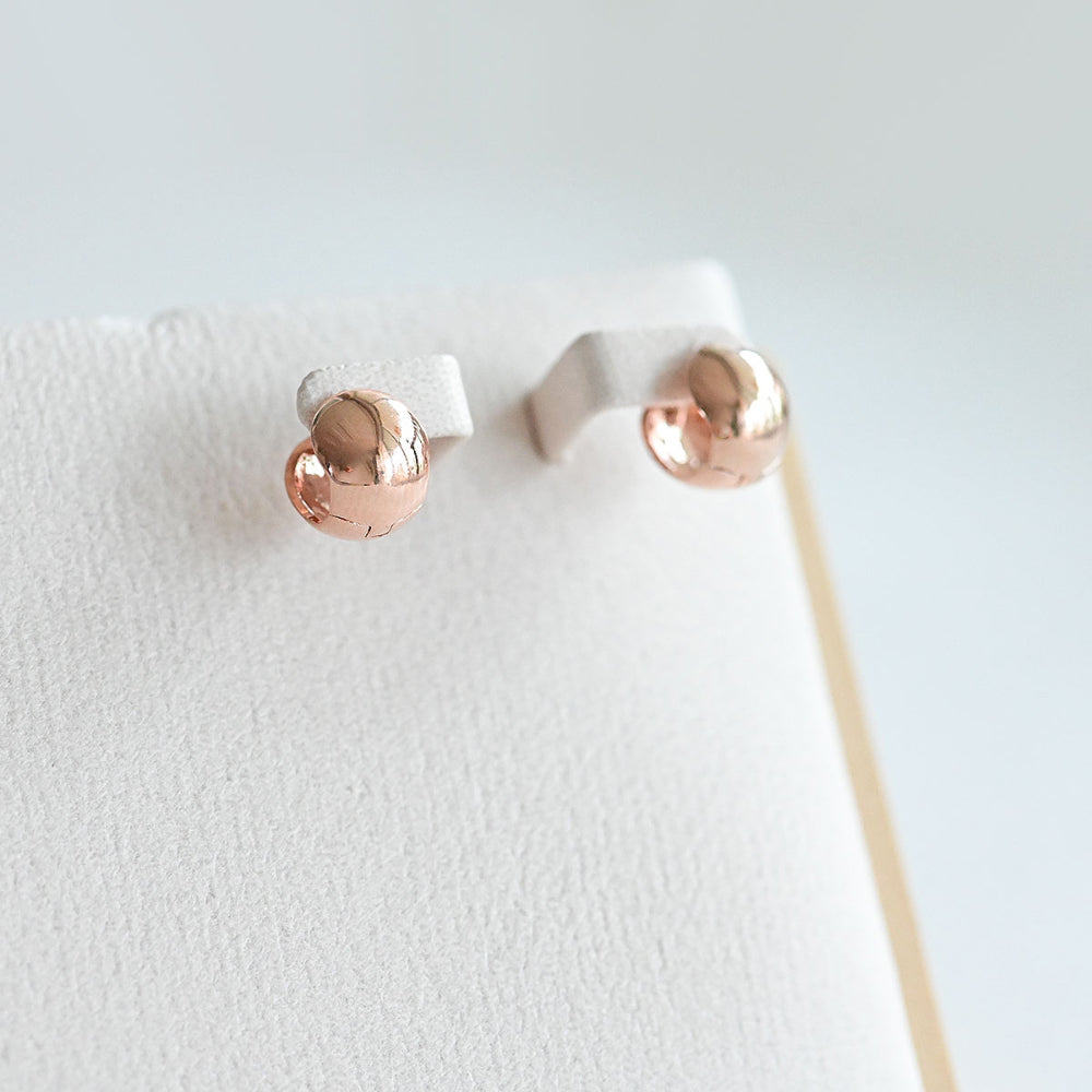 925 Silver Baseball One Touch Earrings_KWAJE141