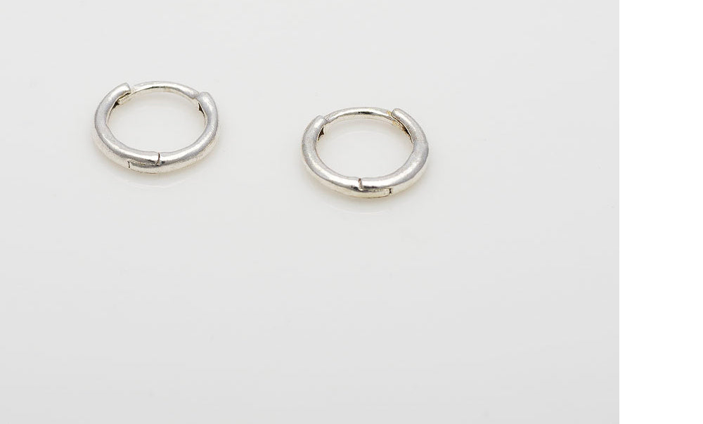 925 Silver Basic Mini One Touch Earrings_KWAJE175