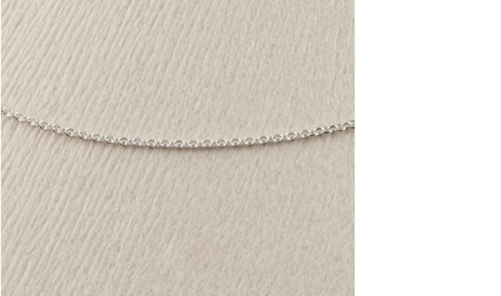 925 silver basic chain necklace 40cm 45cm_KWAJE200