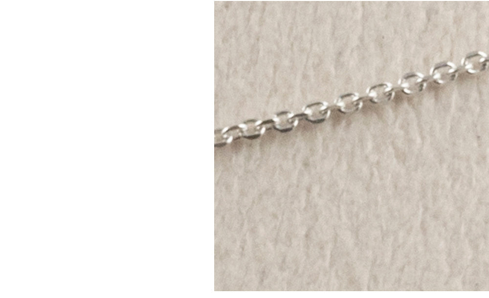 925 silver basic chain necklace 40cm 45cm_KWAJE200