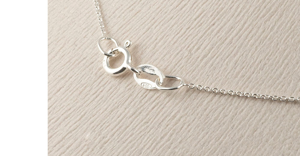 925 silver basic chain necklace 40cm 45cm_KWAJE200