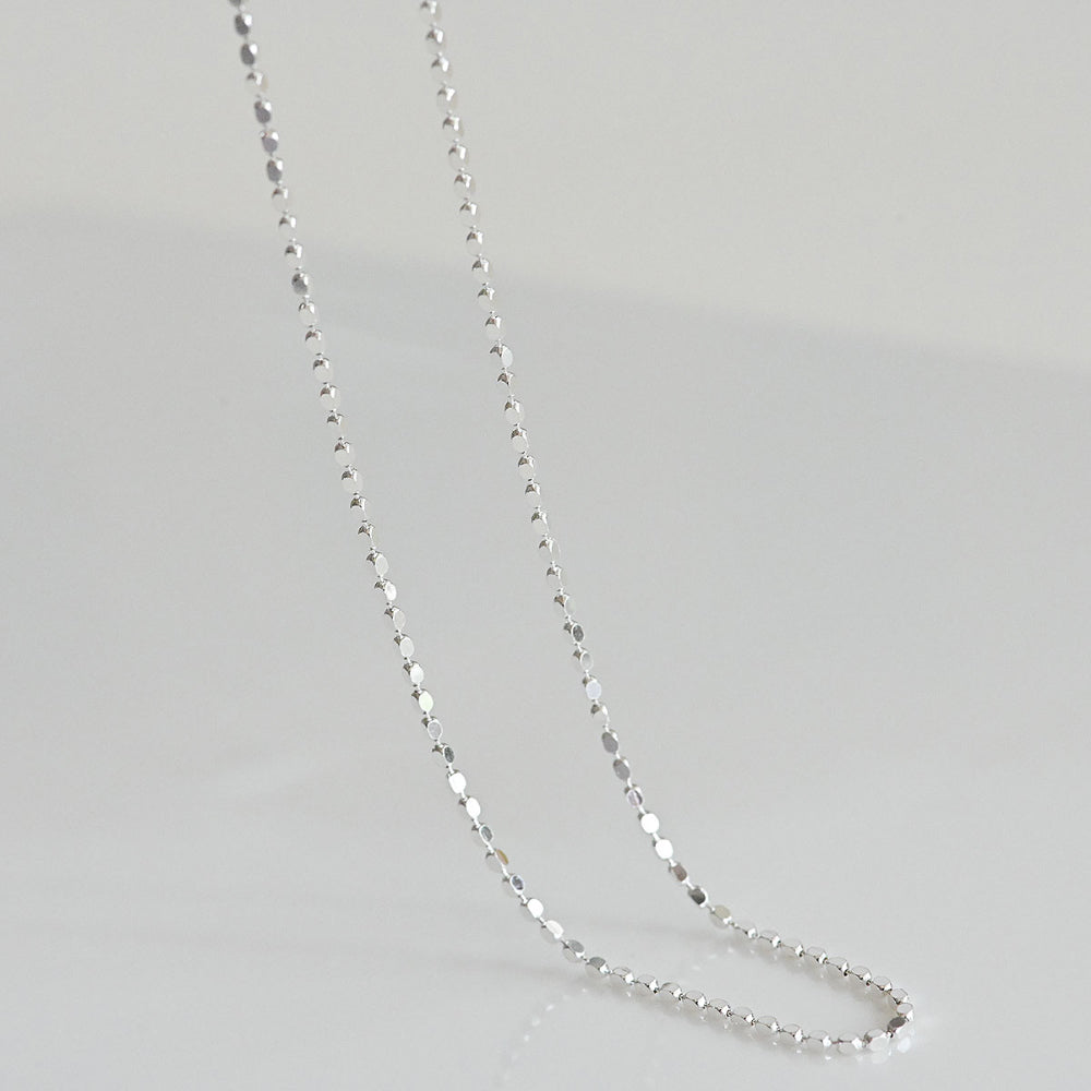 925 silver prism cut bead necklace_KWAJE117