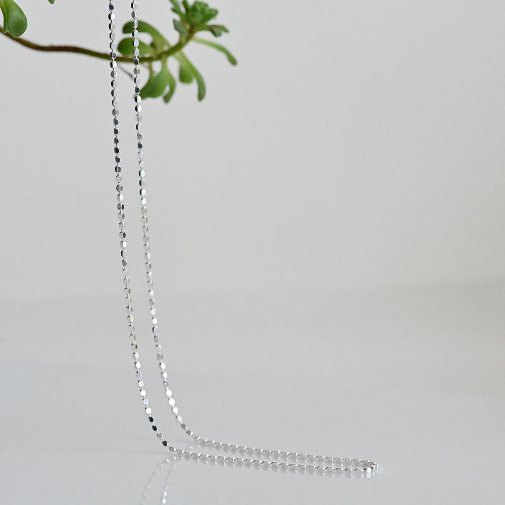 925 silver prism cut bead necklace_KWAJE117