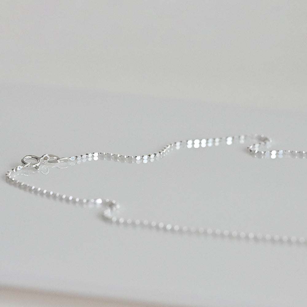 925 silver prism cut bead necklace_KWAJE117