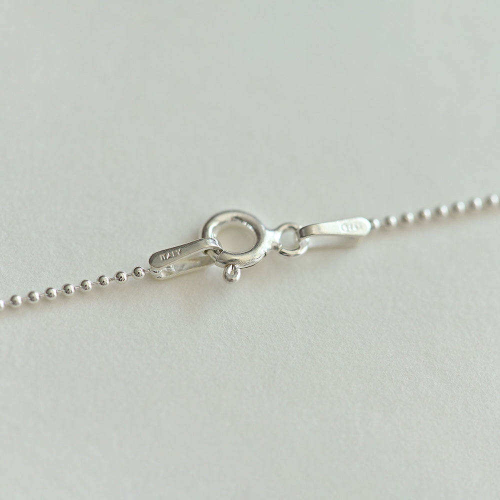 925 silver ball chain necklace_KWAJE194