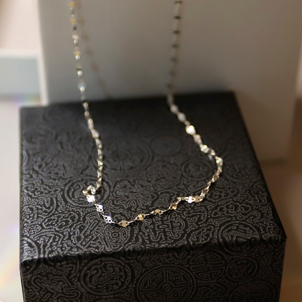 925 silver twinkle chain (small) necklace 38cm_KWAJE123