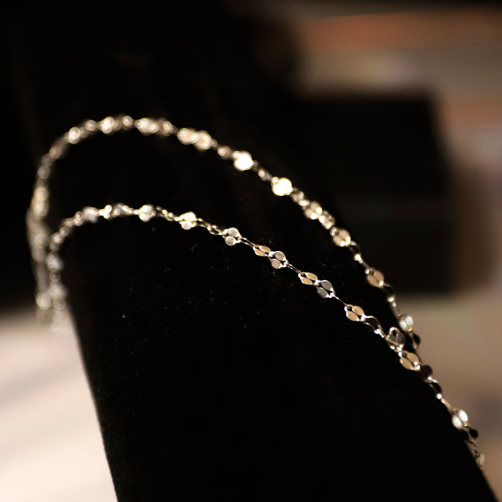 925 silver twinkle chain (medium) necklace 38cm_KWAJE124