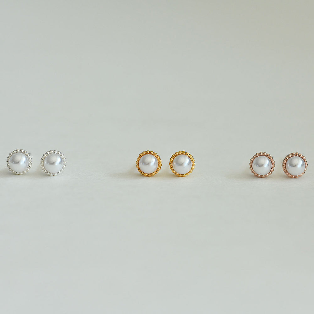 925 silver pearl stud earrings_KWAJE496