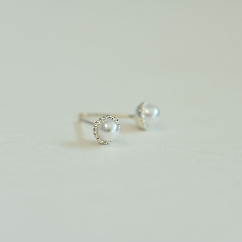 925 silver pearl stud earrings_KWAJE496