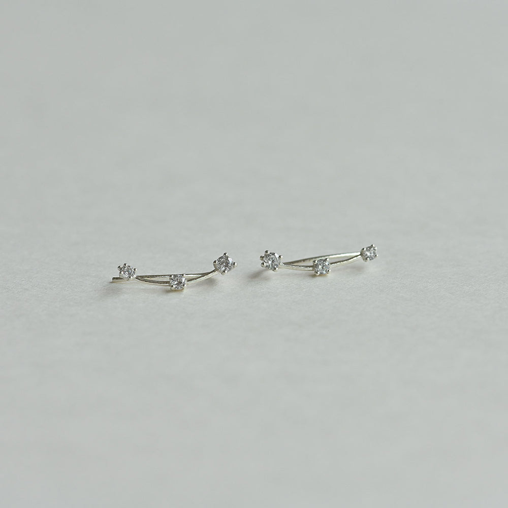 925 silver cubic ear climber_KWAJE499