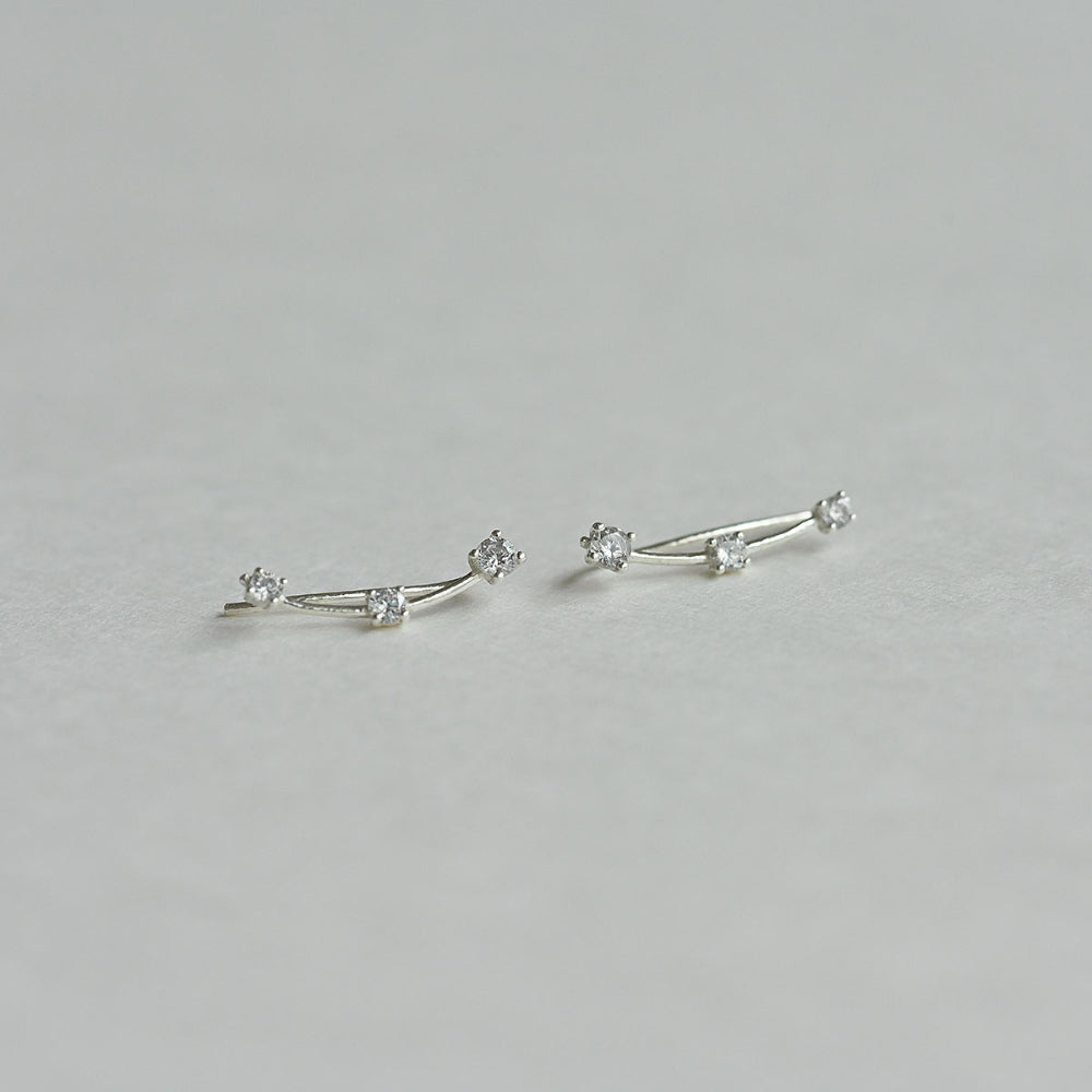 925 silver cubic ear climber_KWAJE499