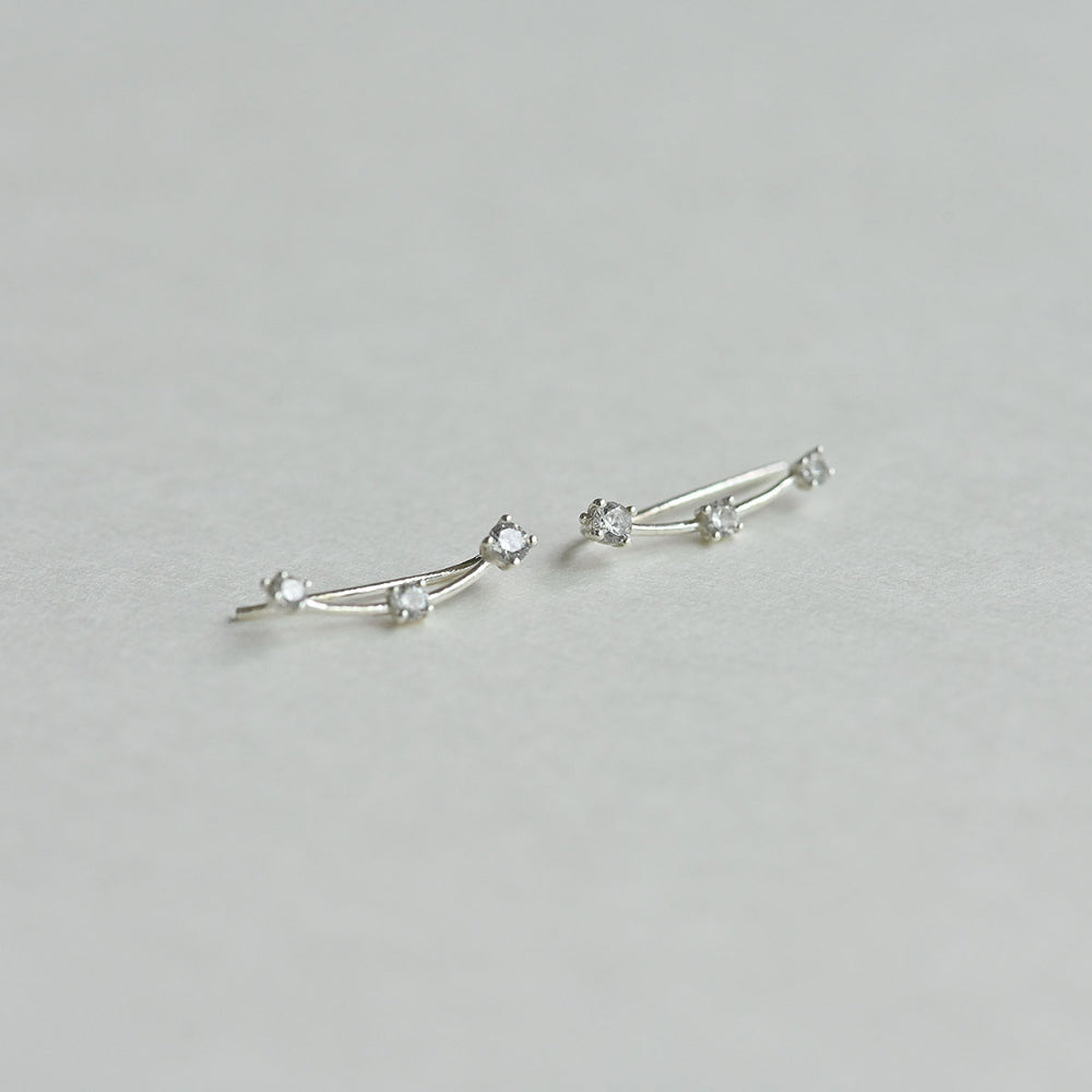 925 silver cubic ear climber_KWAJE499