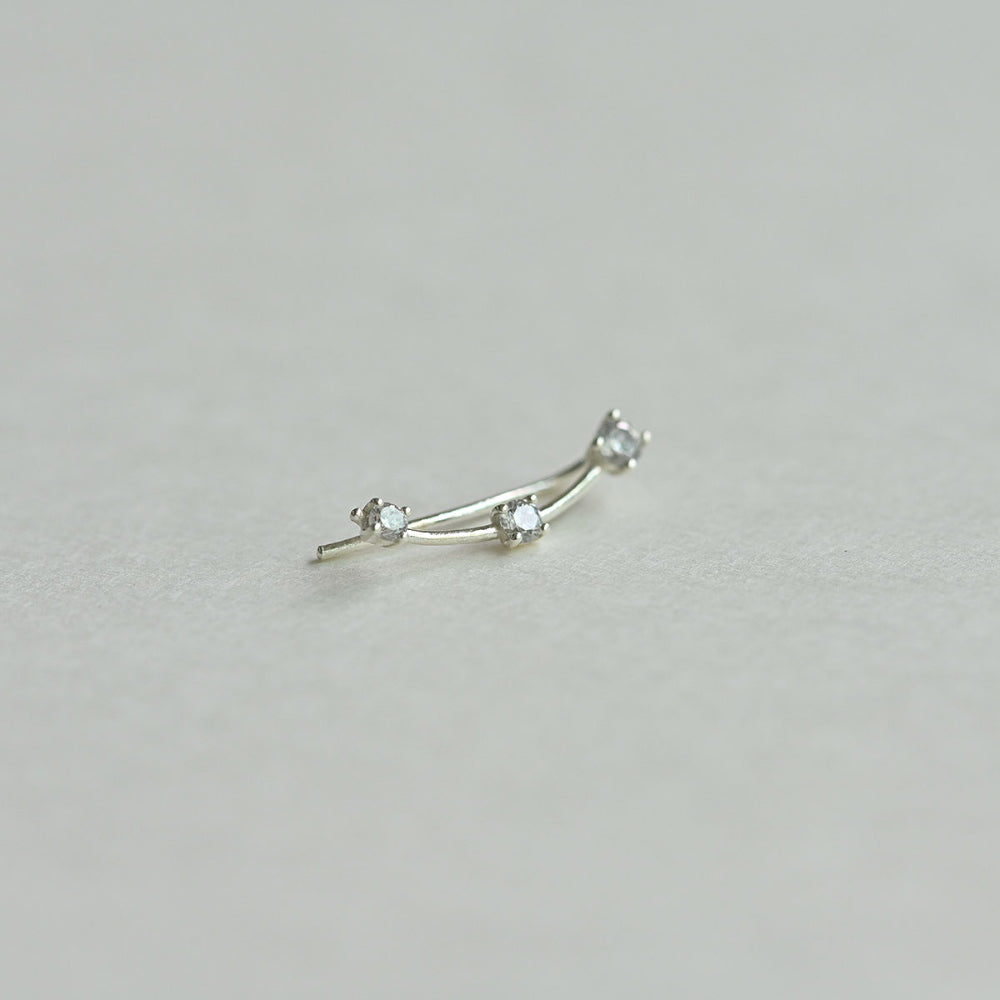 925 silver cubic ear climber_KWAJE499