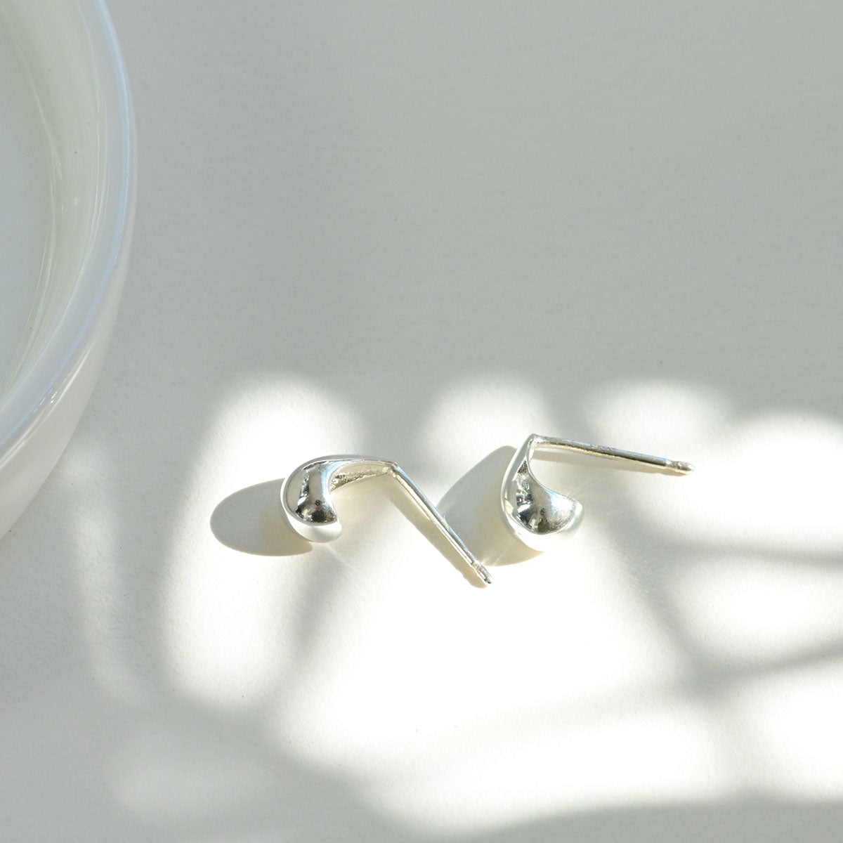 925 silver water drop ring earrings_KWAJE133