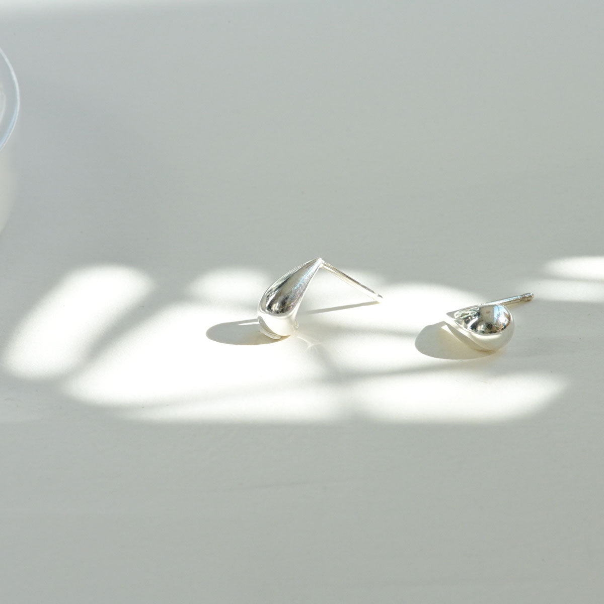 925 silver water drop ring earrings_KWAJE133