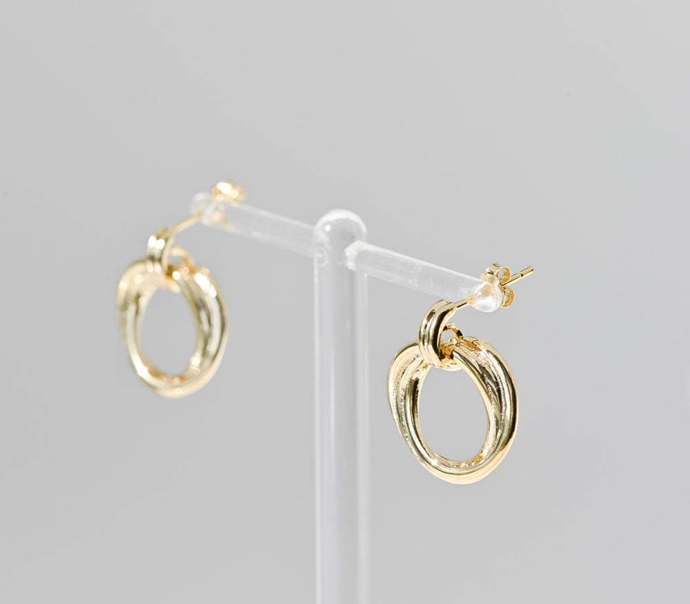 925 silver triple hoop earrings_KWAJE530