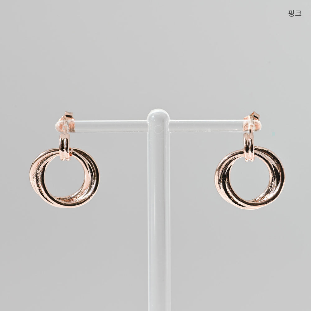 925 silver triple hoop earrings_KWAJE530