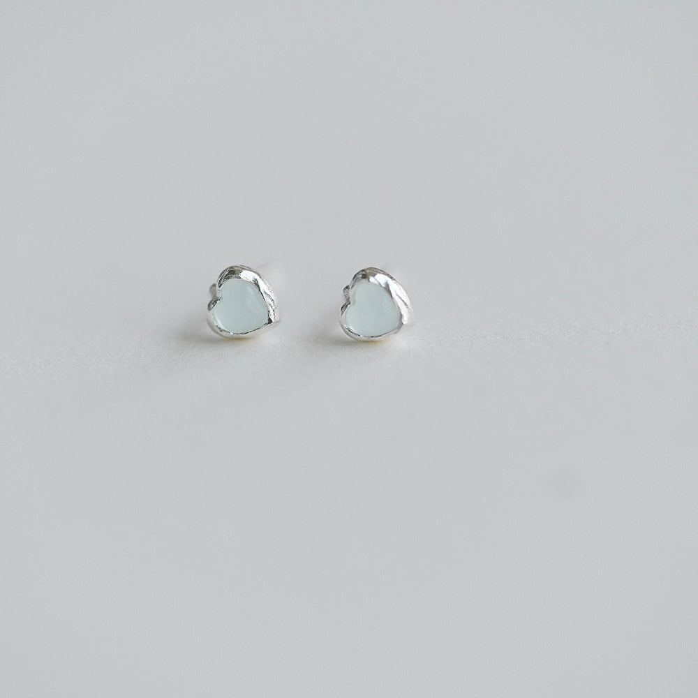 925 silver heart stud earrings_KWAJE504