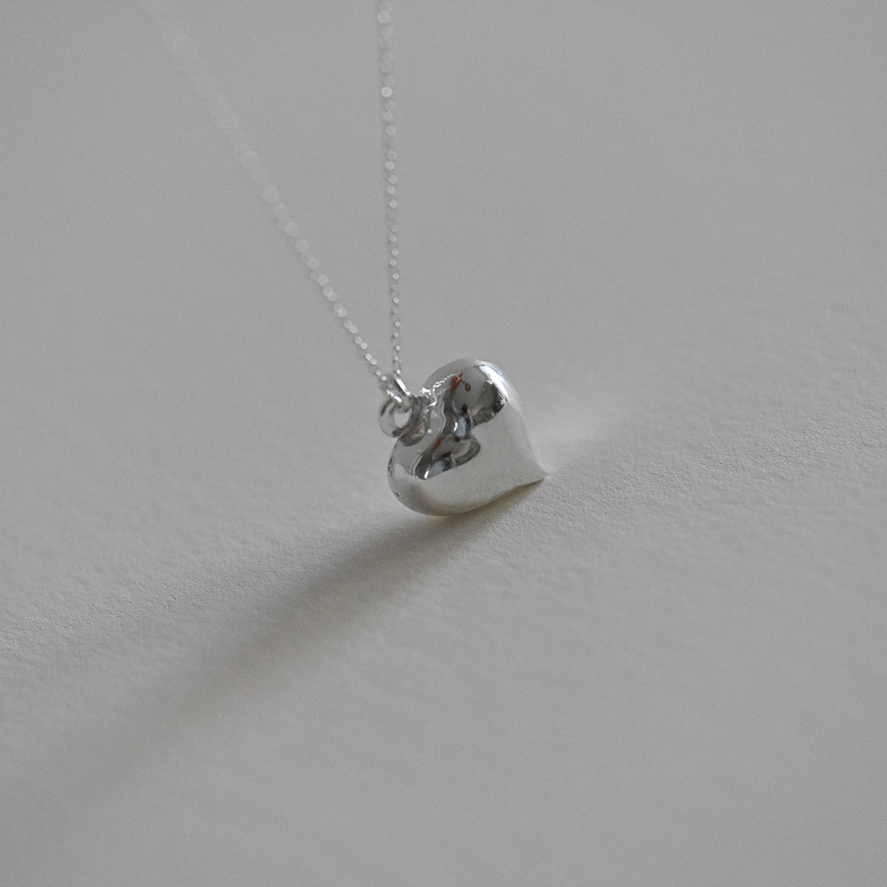 925 Silver Heart 5 Necklace_KWAJE424