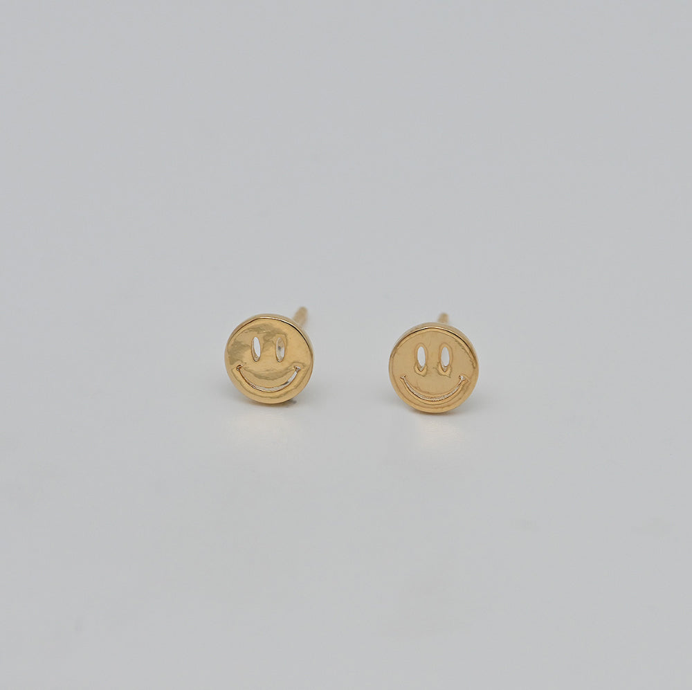 925 silver smile stud earrings_KWAJE483