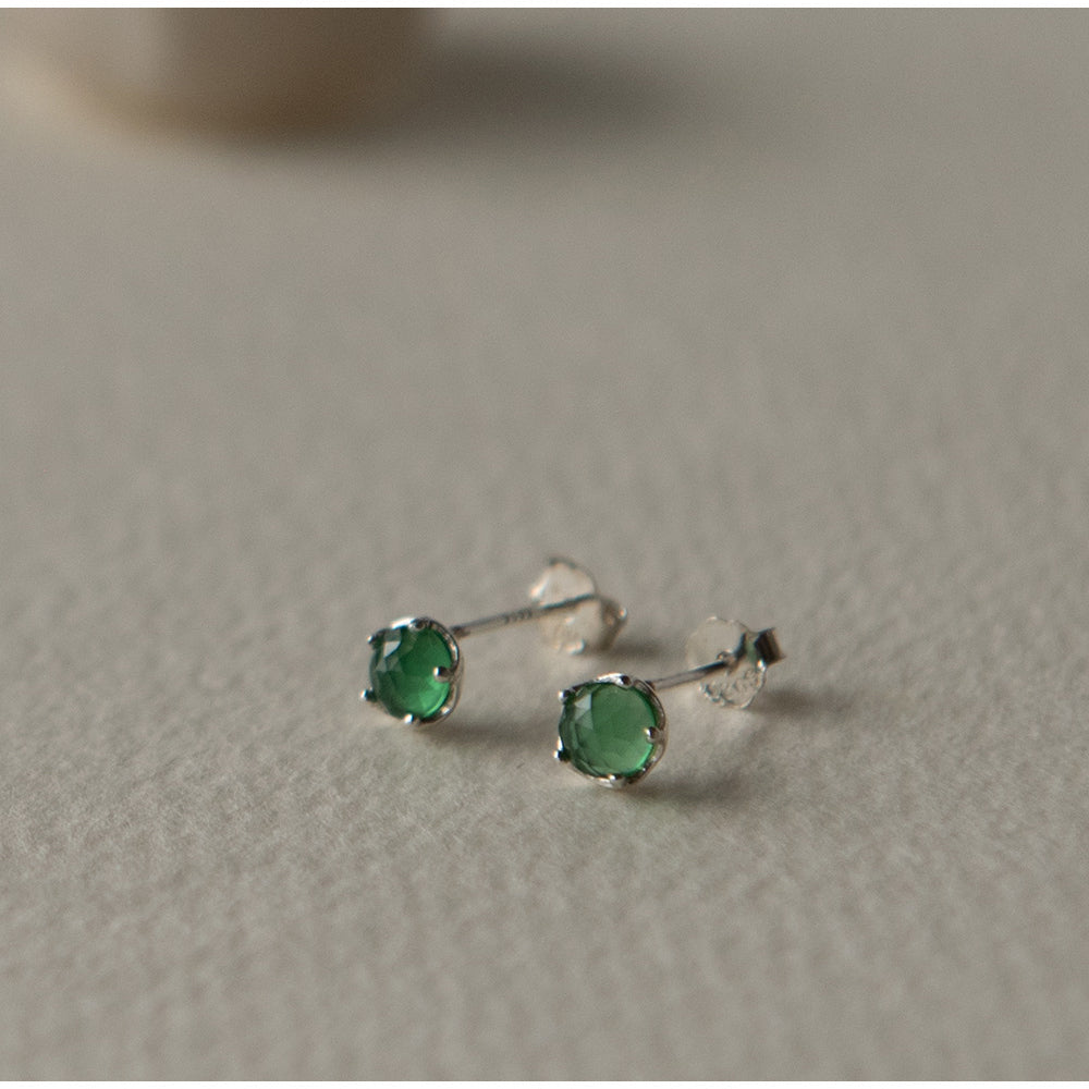 Green Onyx Crystal Earrings_KWAJE544