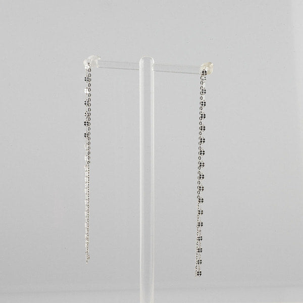 925 silver two-line chain long drop earrings_KWAJE476