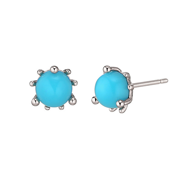 925 silver howlite earrings_KWAJE536