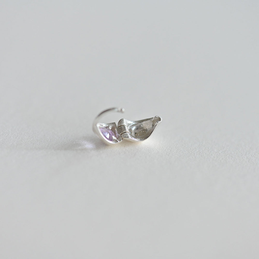 925 Silver Water Drop Pocket One Touch - Purple_KWAJE386