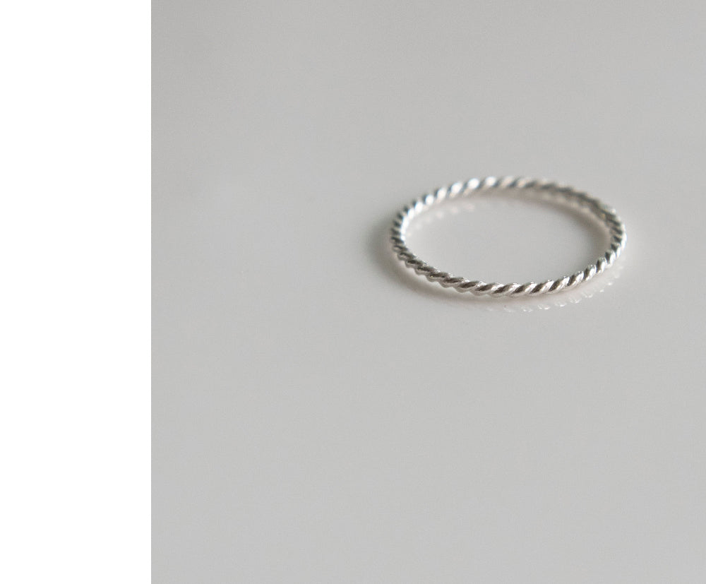 925 silver simple twist ring_KWAJE280