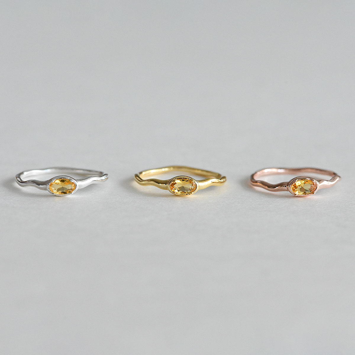 925 Silver Citrine Oval Ring_KWAJE105