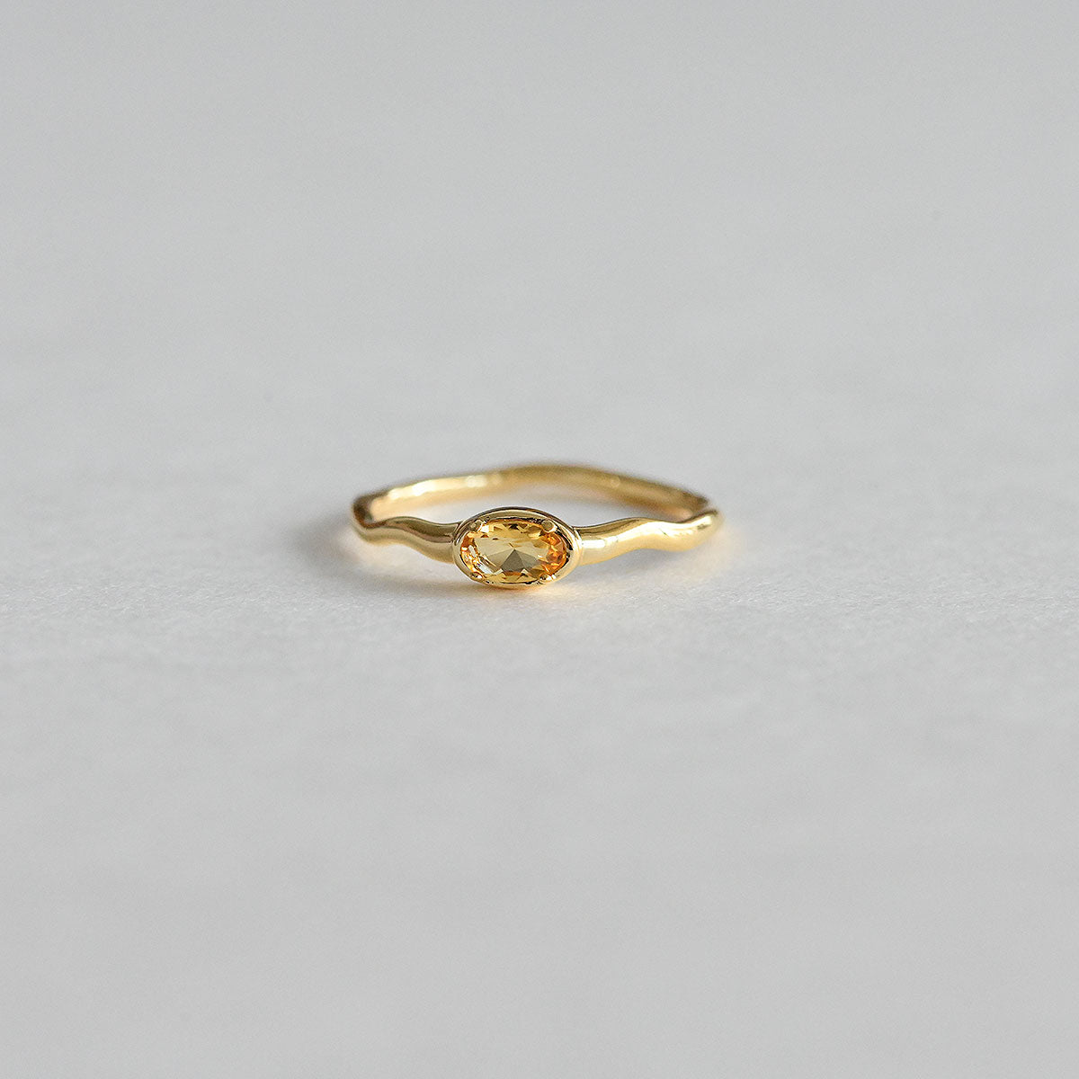 925 Silver Citrine Oval Ring_KWAJE105