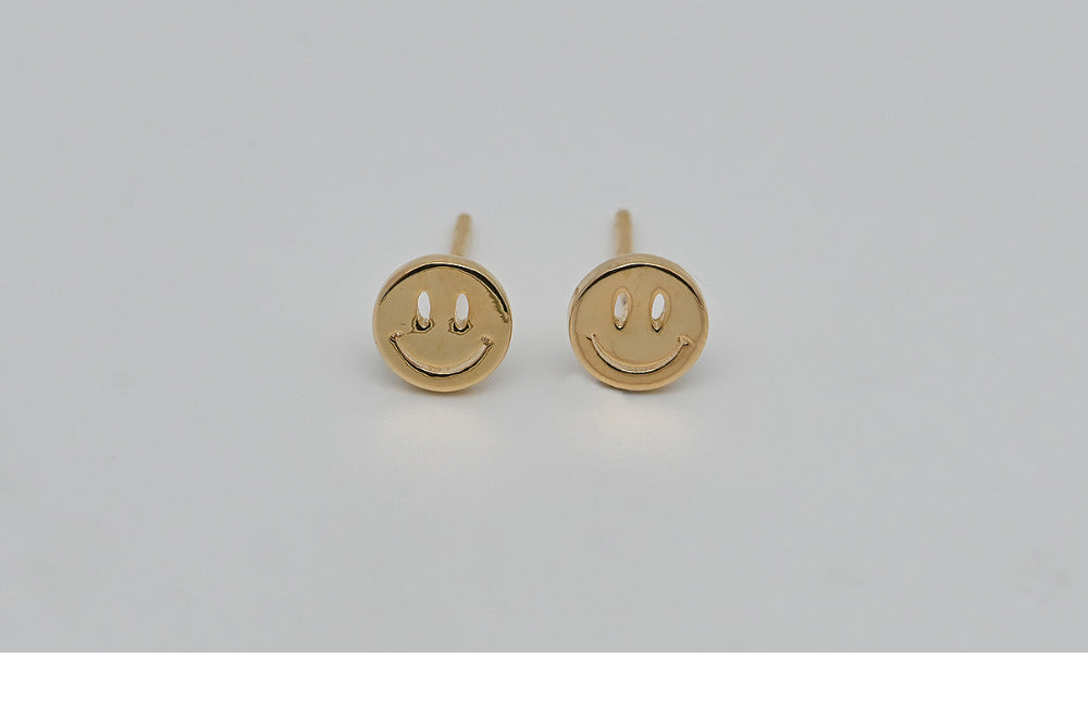 925 silver smile stud earrings_KWAJE483