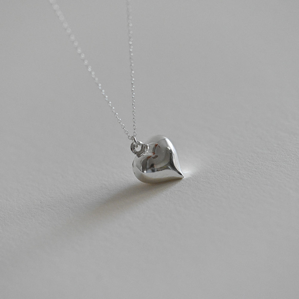 925 Silver Heart 5 Necklace_KWAJE424