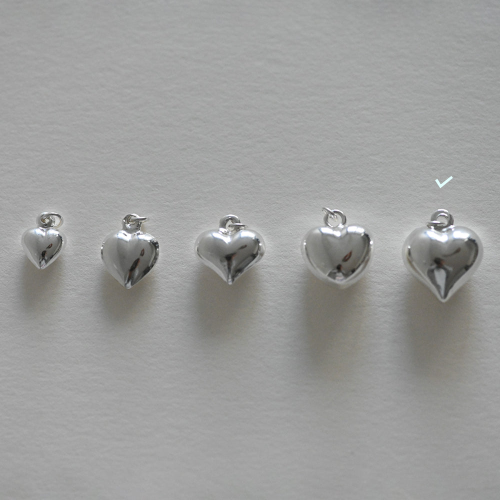 925 Silver Heart 5 Necklace_KWAJE424