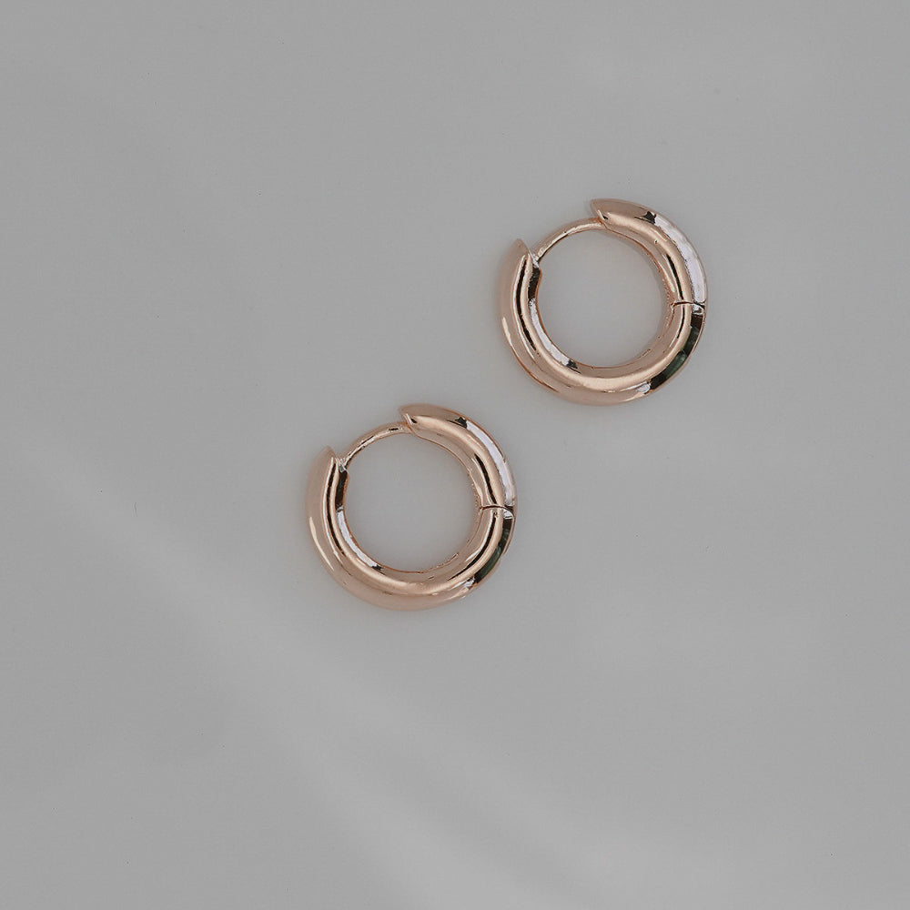 925 silver basic circle 13mm one touch earrings_KWAJE174